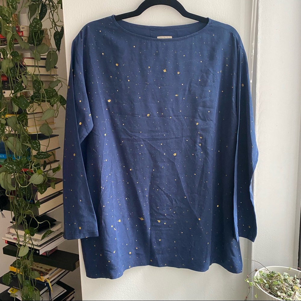 {Anthropology} 🔷 Silk tunic top